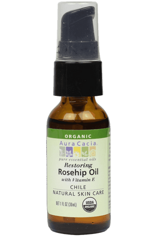 Aura Cacia Organic Natural Skin Care Restoring Rosehip Oil with Vitamin E